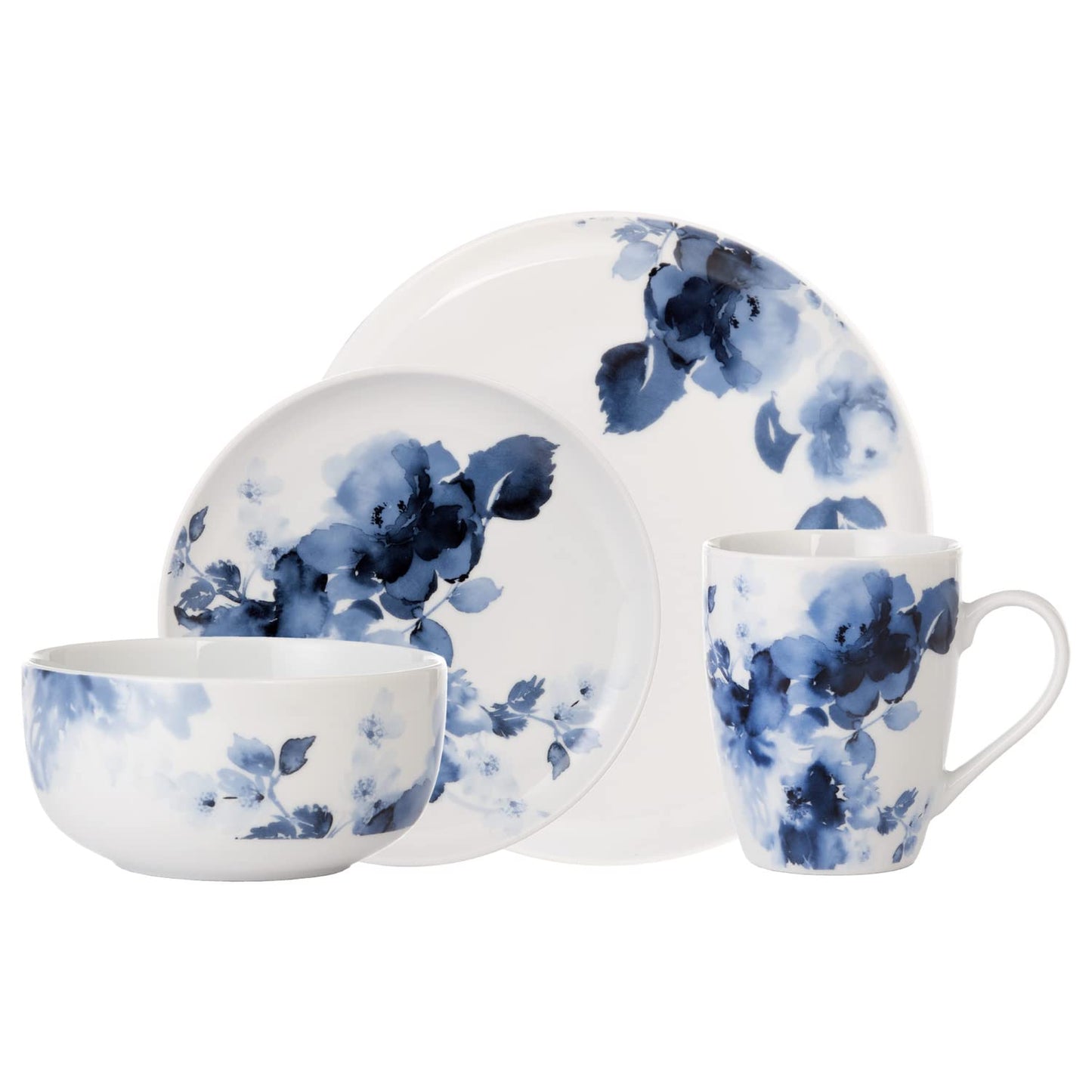 Midnight Rose 16-Piece Dinnerware Set