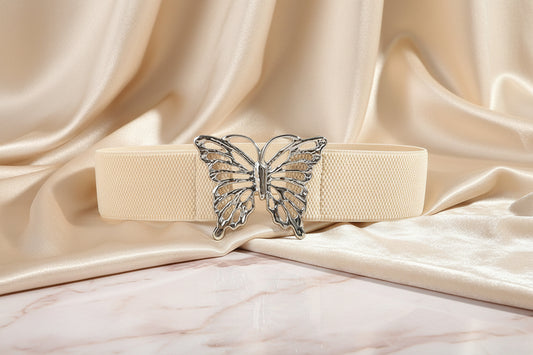 Butterfly Alloy Buckle Elastic Belt