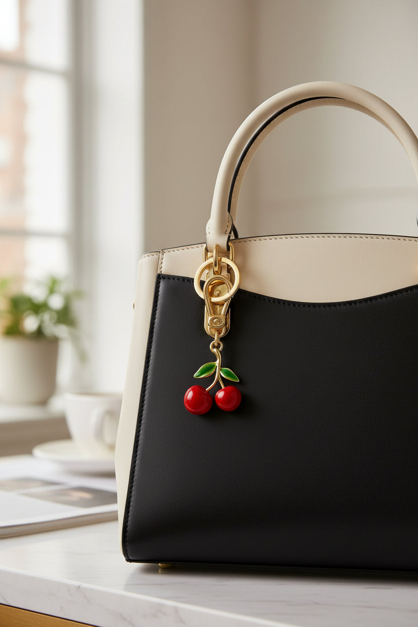 Coach Collectible Cherry Cluster Charm (Size 1.1"L)