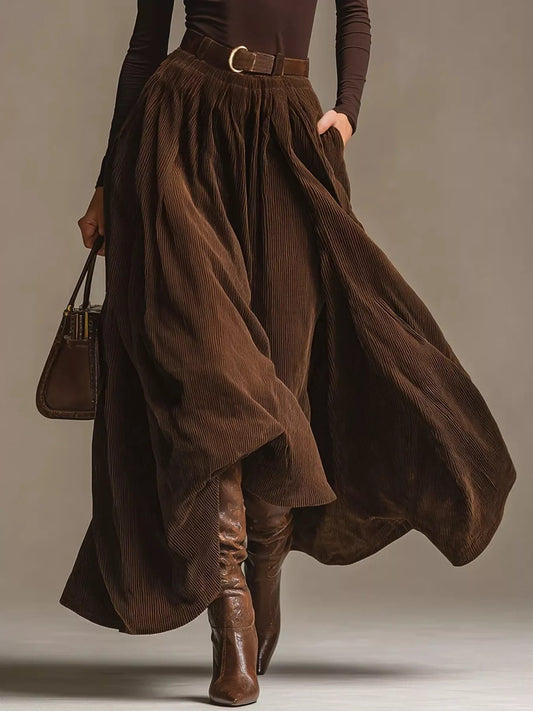 Long Sleeve Turtleneck Top and Maxi Skirt Set