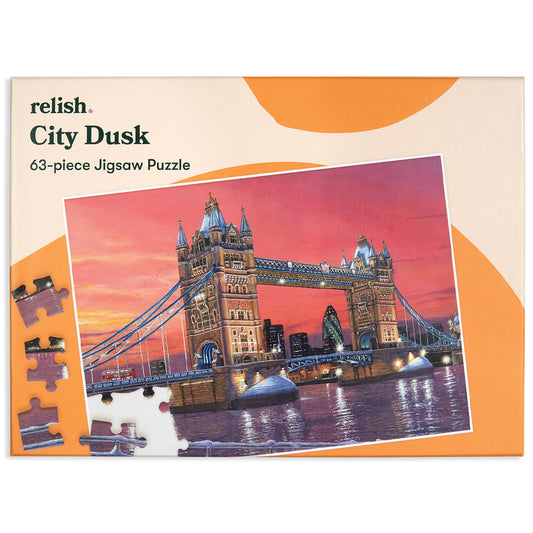 63 Piece Dementia-Friendly Jigsaw Puzzle- Relish London City Dusk