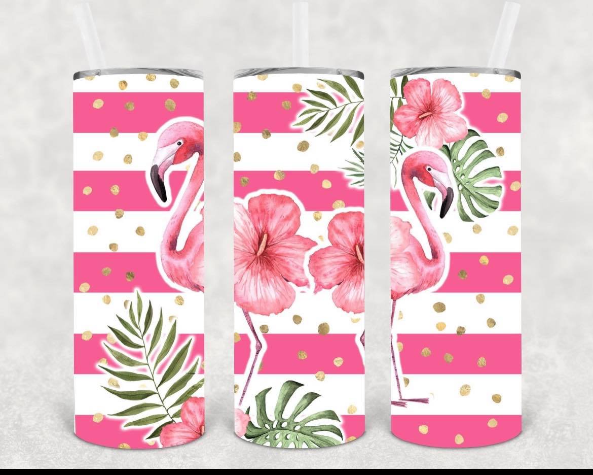 Flamingo 20oz Skinny Tumbler