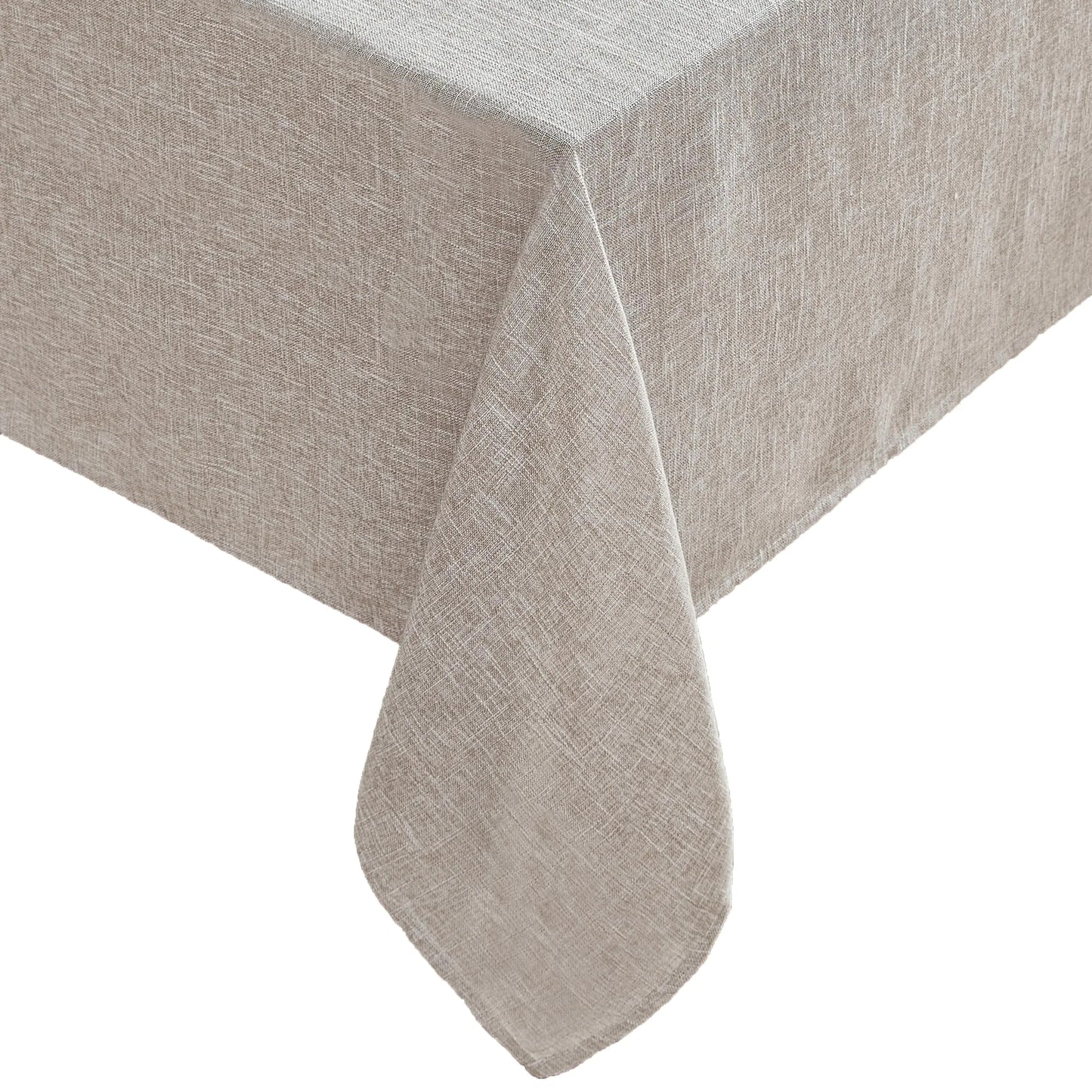 Laura Ashley Harper Luxuriously Smooth Fabric Tablecloth 60" x 84" Taupe