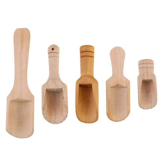 Wooden Handle Small Salt Shovel Spoon for Coffee