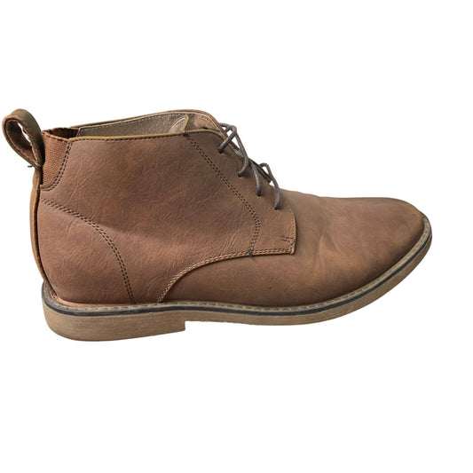 Bruno Marc Men's Brown Lace-Up Chukka Boots-Size 11