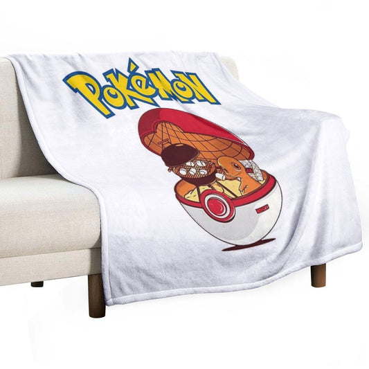 Pokémon Red Ball Throw Blanket