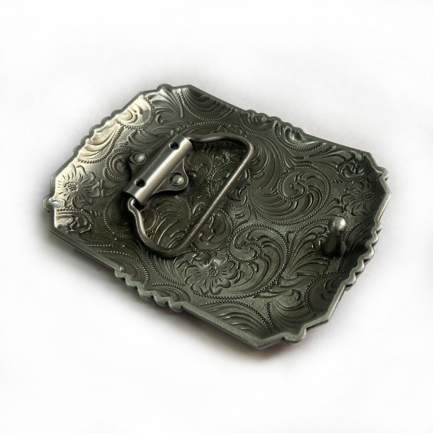 BULLZINE Zinc Alloy Vintage Horse Cross Belt Buckle