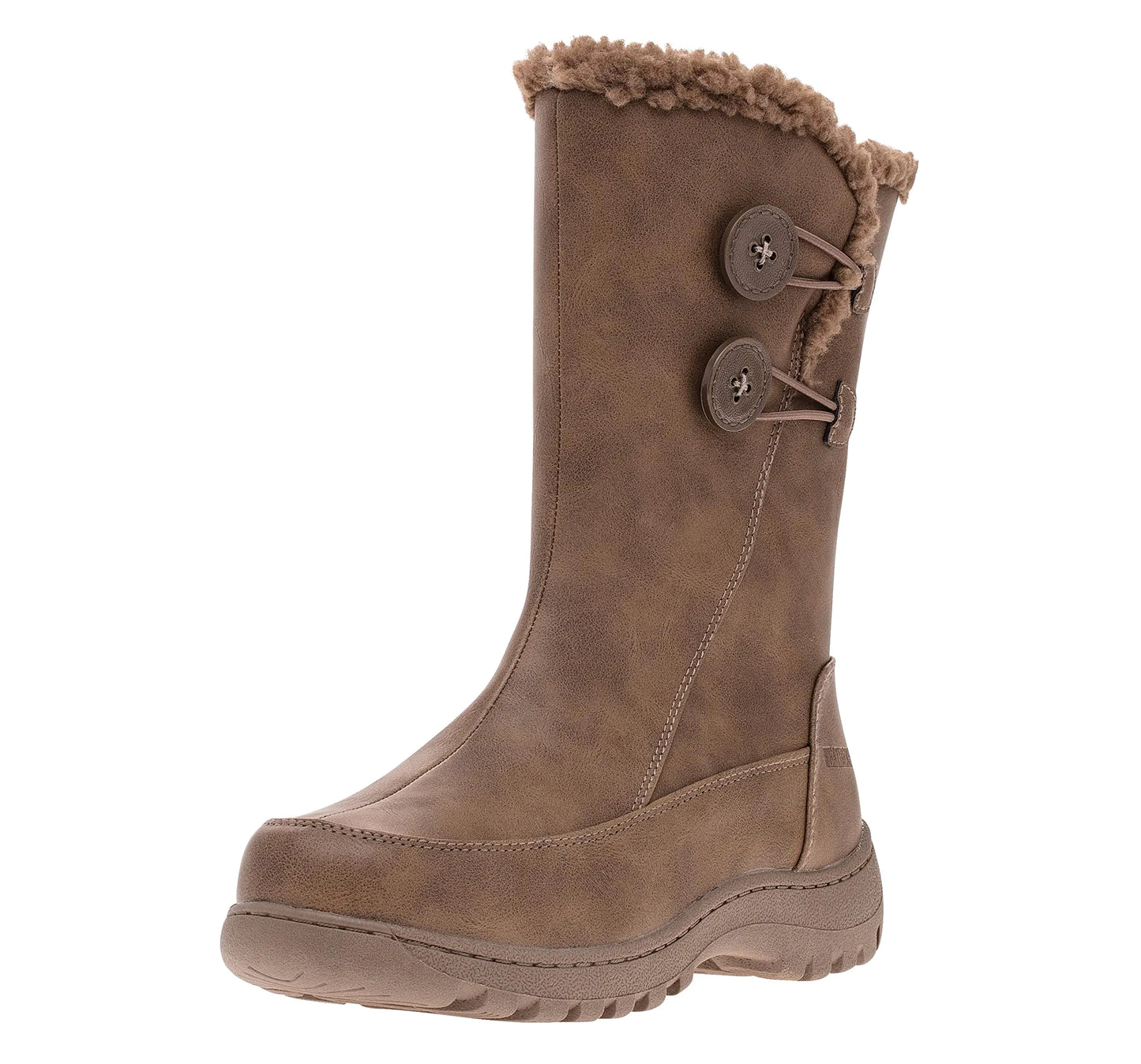 Eddie Bauer Womens Cold Weather Boots Side Zipper Dual Button Amanda