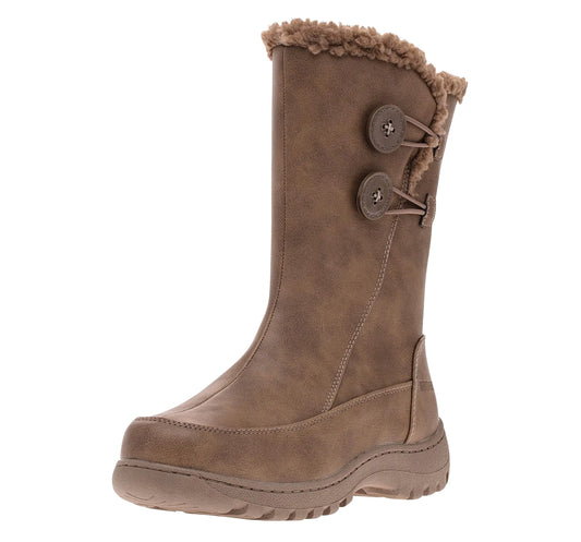 Eddie Bauer Womens Cold Weather Boots Side Zipper Dual Button Amanda