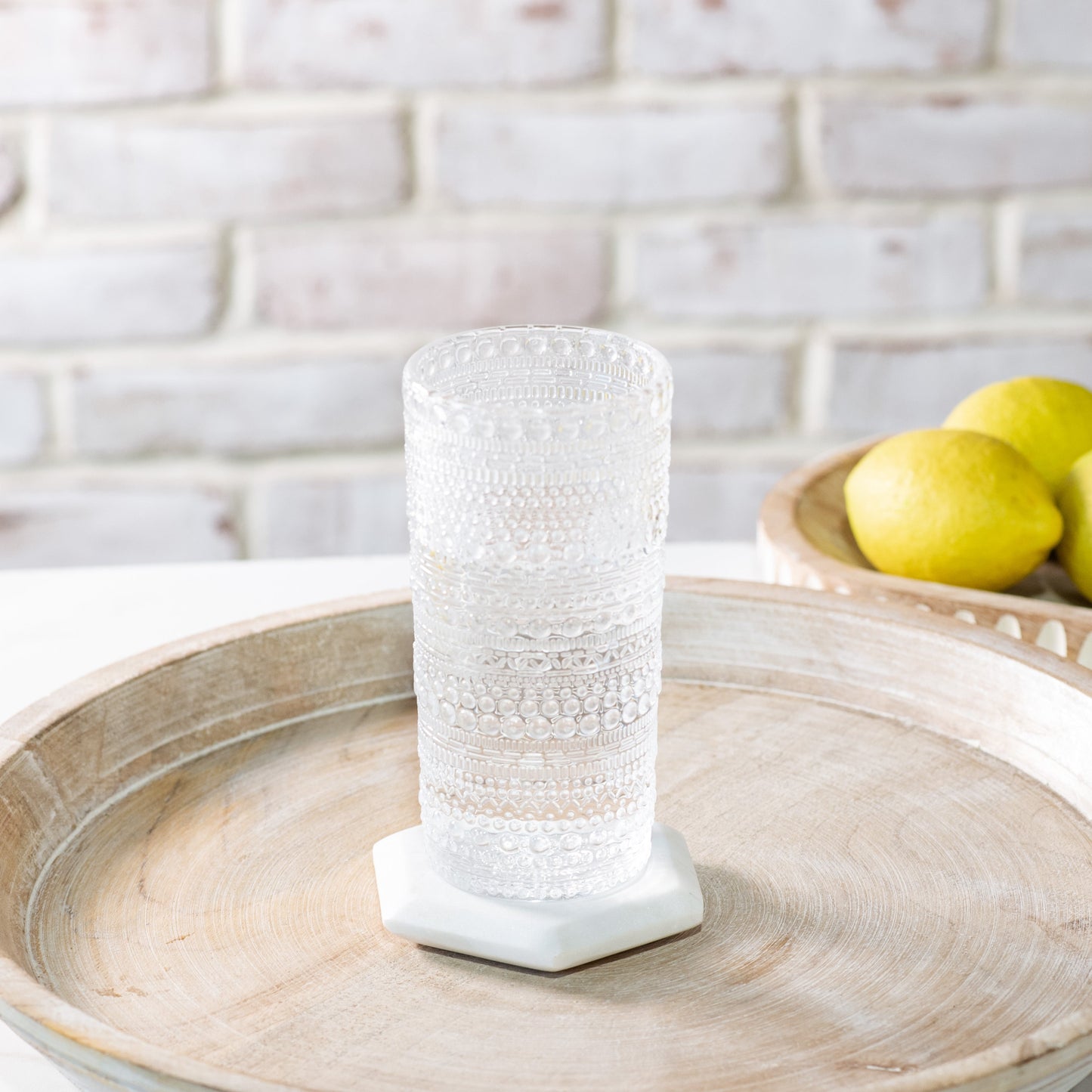 Clear Melamine Dot Drinkware Set