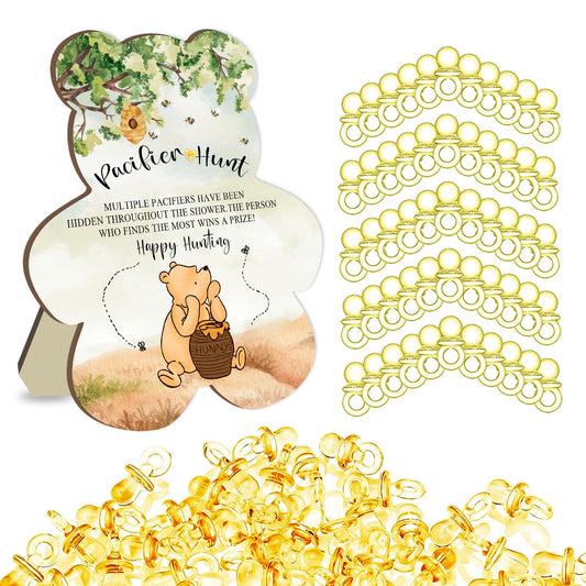 Winnie the Pooh Baby Shower Pacifier Hunt Game Set