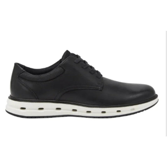 Lands' End Men's Lace-Up Sport Oxford Shoes – Size 9.5, Black Faux Leather