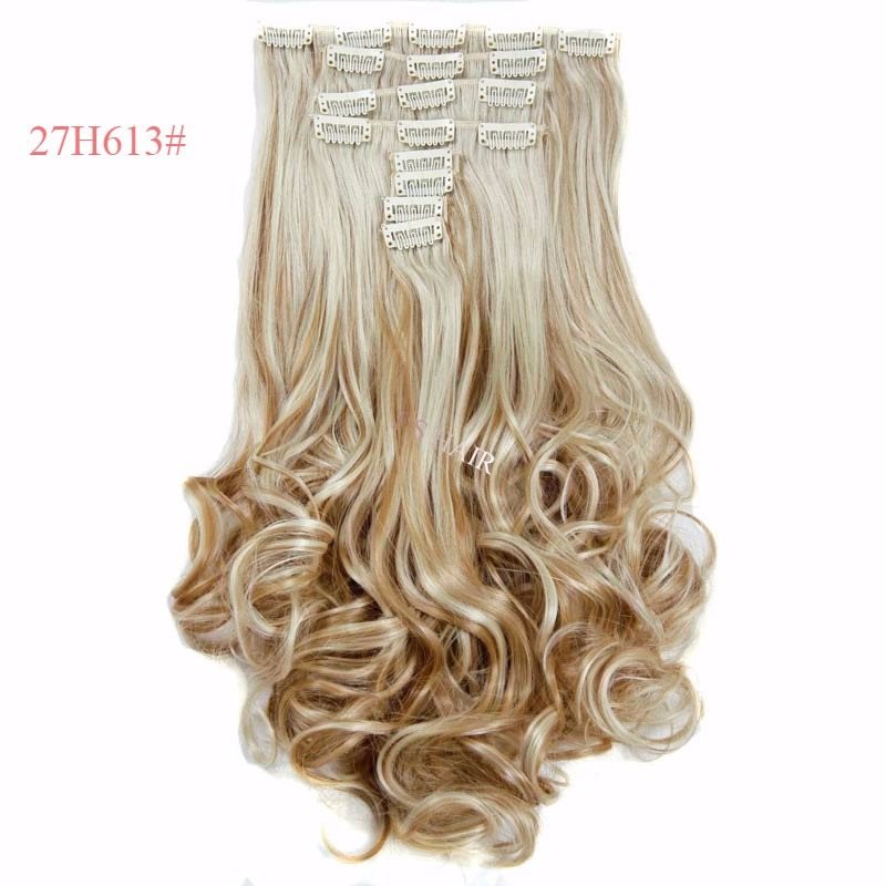 18-Piece Long Wavy Hair Extensions