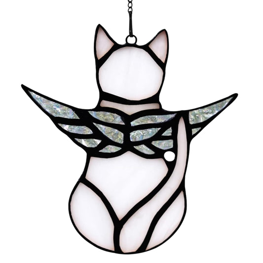Angel Cat Memorial Suncatcher