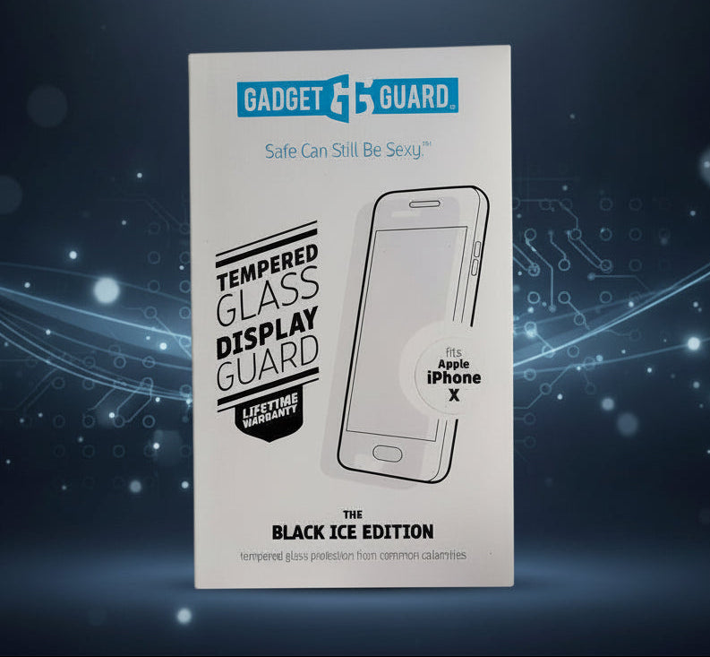 Tempered Glass Screen Guard for Apple iPhone - Black Ice Edition
