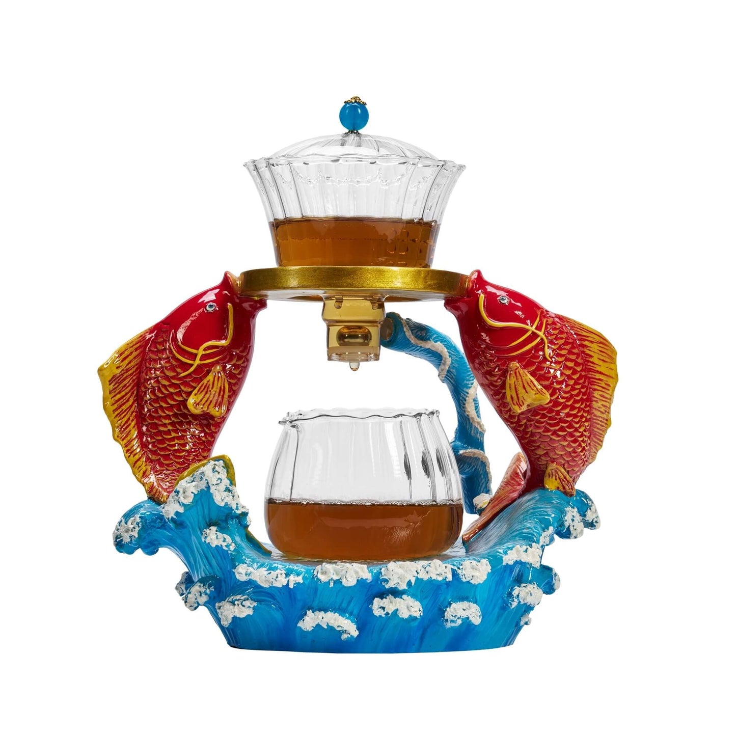 Koi Fish Glass Teapot Set with Infuser