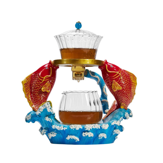 Koi Fish Glass Teapot Set with Infuser