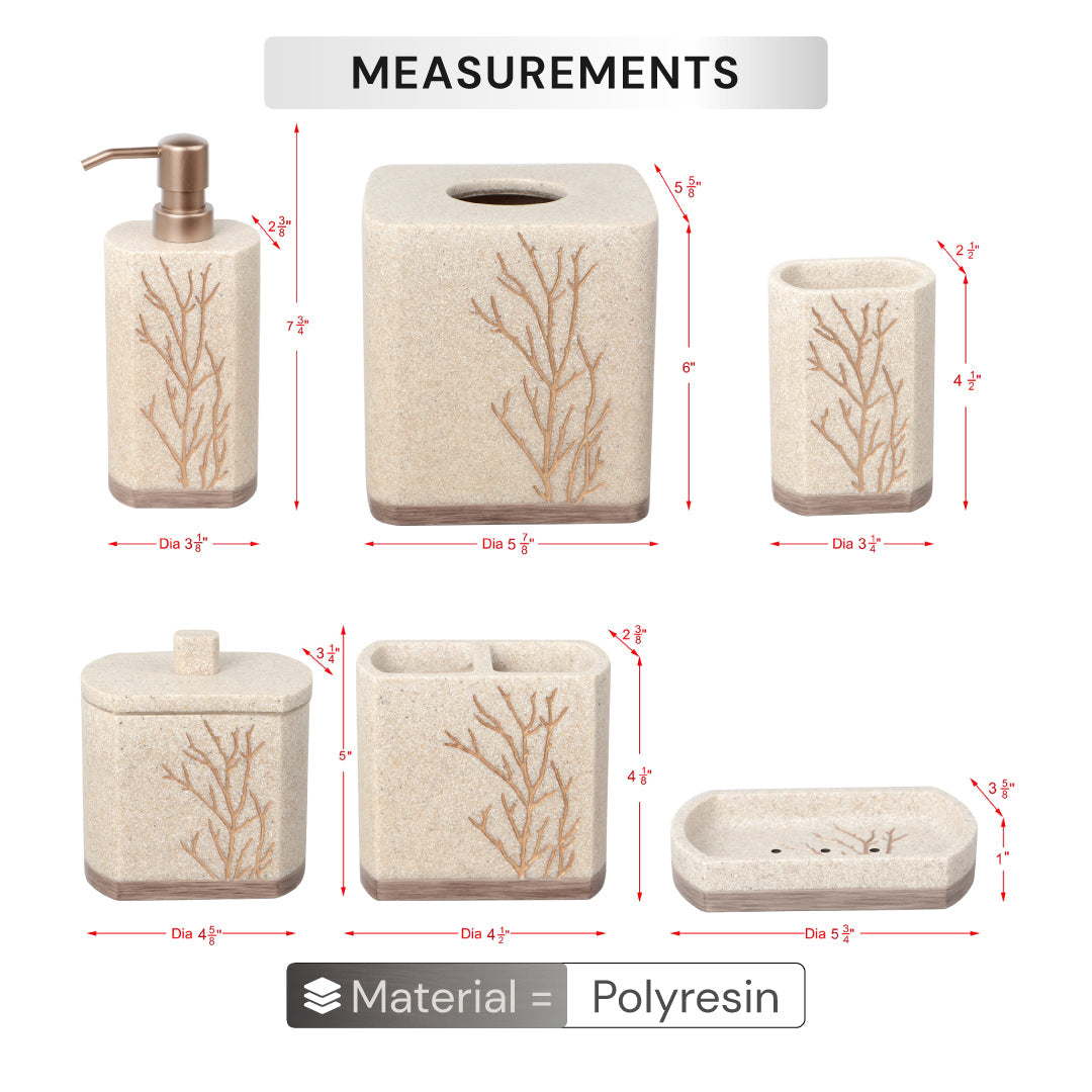 The Kent Essence Collection – Elegant Modern Bathroom Décor Accessories Set of 6