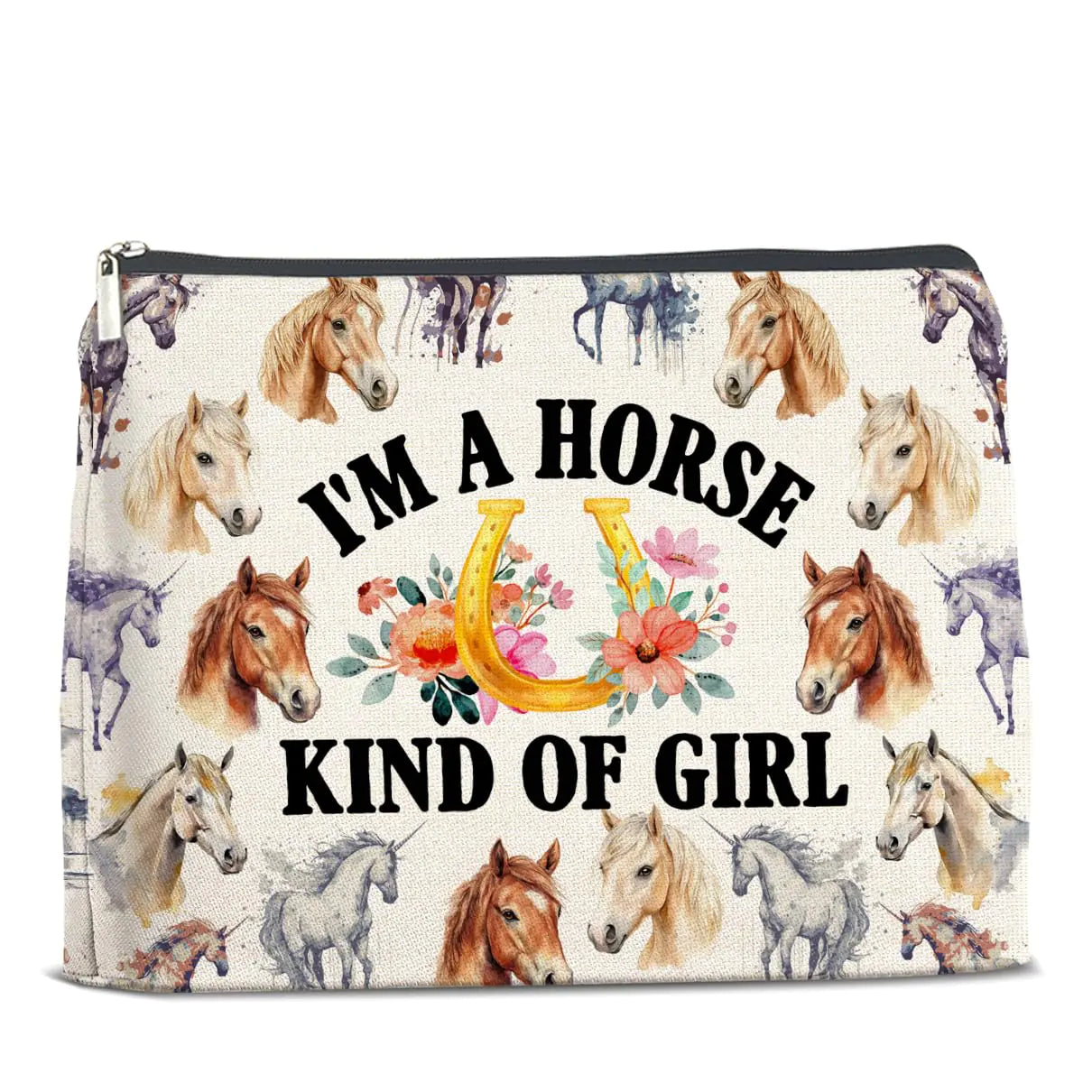 UPNEGE Horse Lovers Makeup Bag Cosmetic Bag