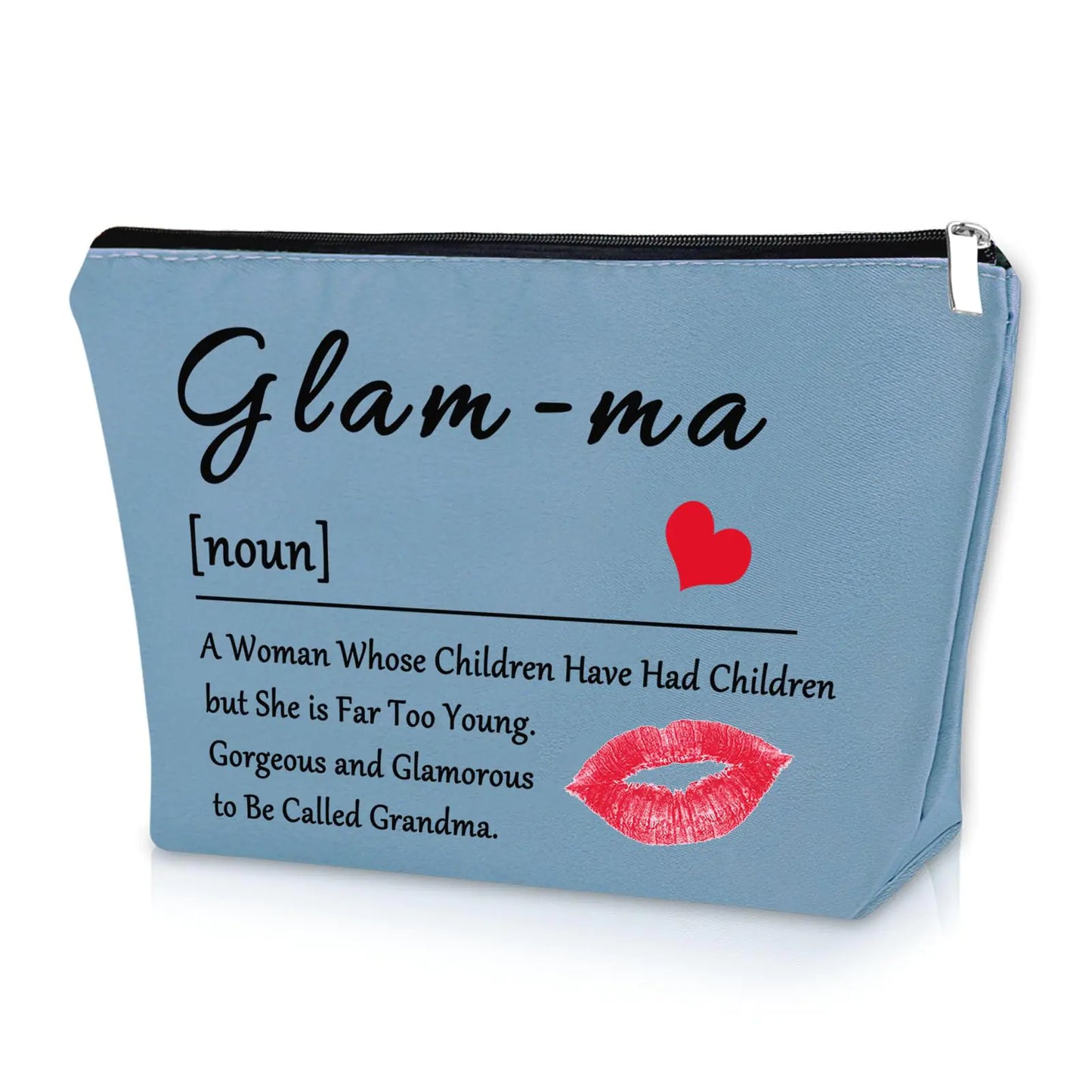 Grandma Gift from Grandchildren Makeup Bag Blue Gifts for Grandma Mothers Day Gifts for Grandma Cosmetic Bag Nana Gifts from Grandkids Grandmother Birthday Gifts from Granddaughter Travel Pouch