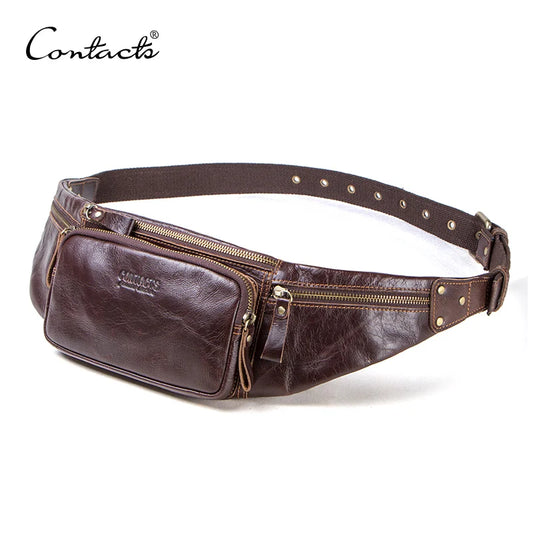 CONTACT'S Cow Leather Waist Bag
