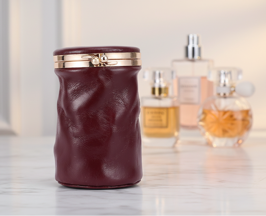 Retro Cute Genuine Leather Cosmetic Bag
