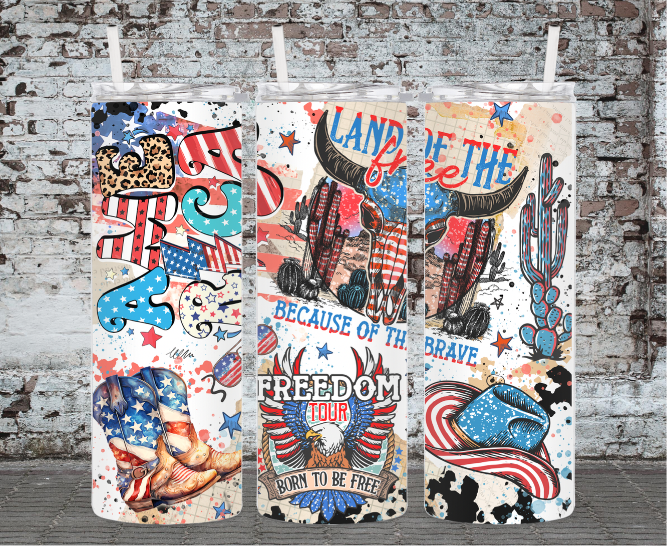 God Bless America Drink Tumbler