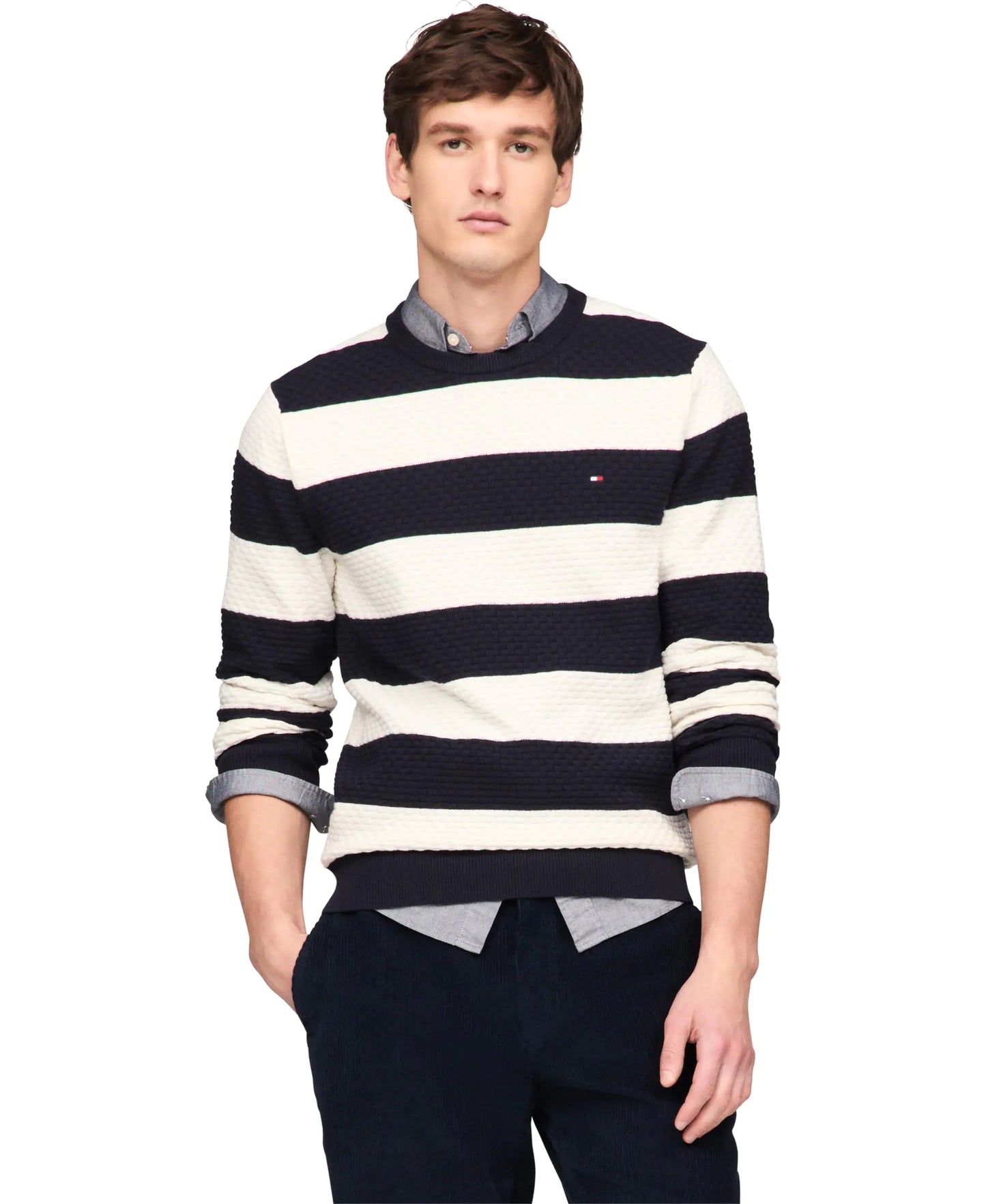 Tommy Hilfiger Men's 9GG Structured Crew Neck Sweater