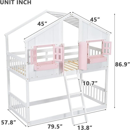 Kid's House Bunk Bed