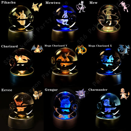 Pokémon Crystal Ball 3D Night Light