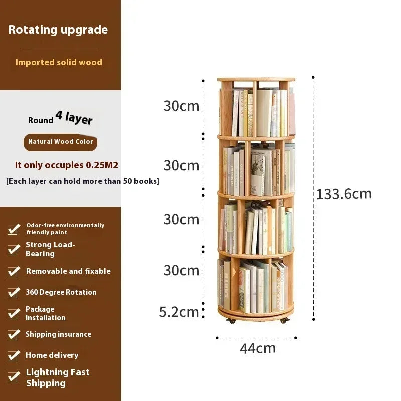 Vertical Rotating Bookcase