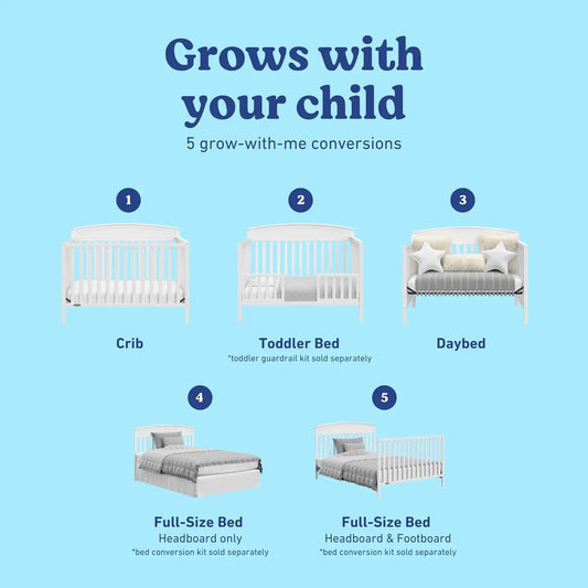 5-in-1 Convertible Crib