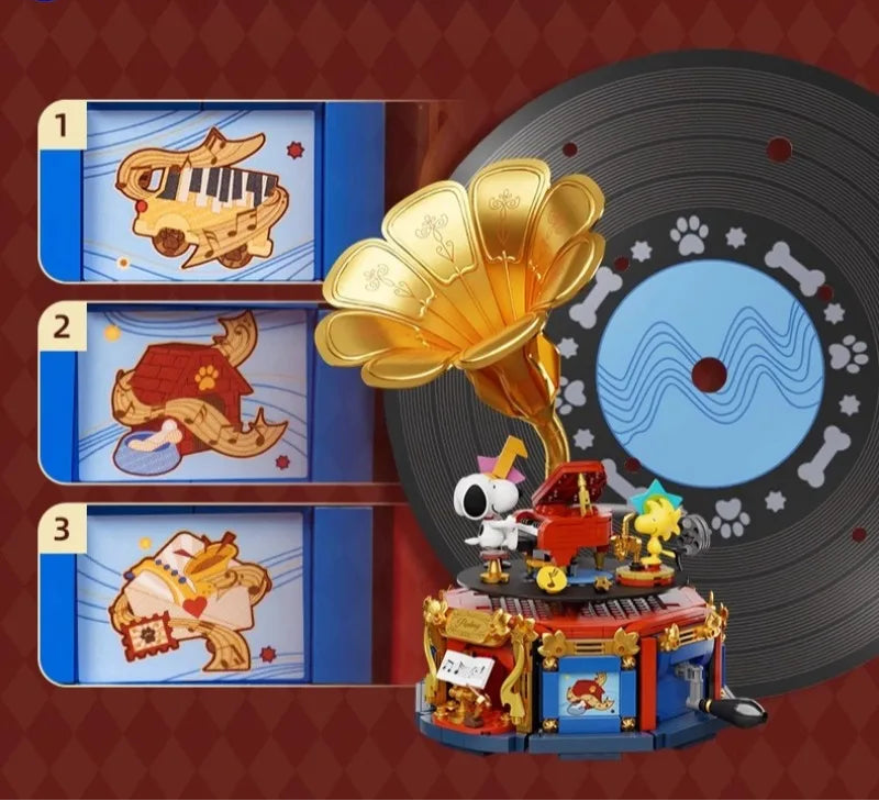 Snoopy Gramophone Building Blocks Set