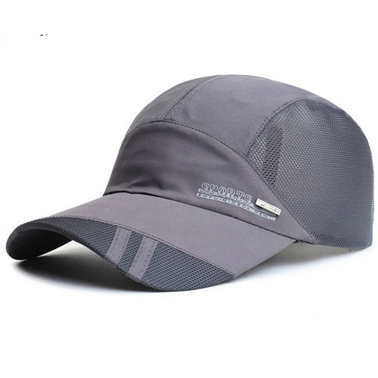Unisex Mesh Brim Tennis Cap Quick Dry Adjustable Baseball Hat