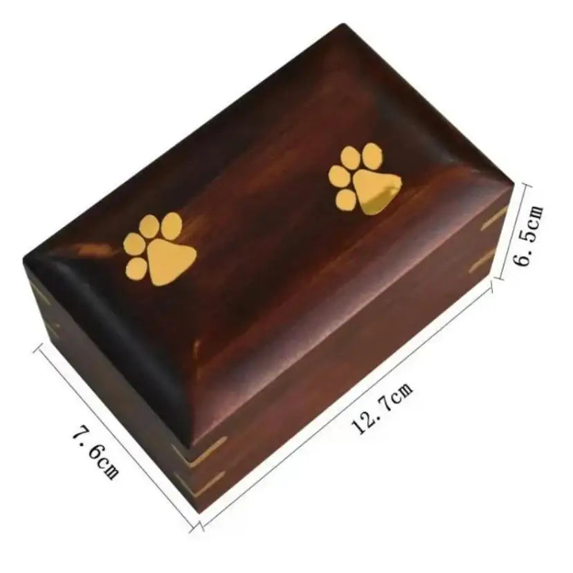 Solid Wood Pet Urn Bamboo Casket for Pet's Ashes