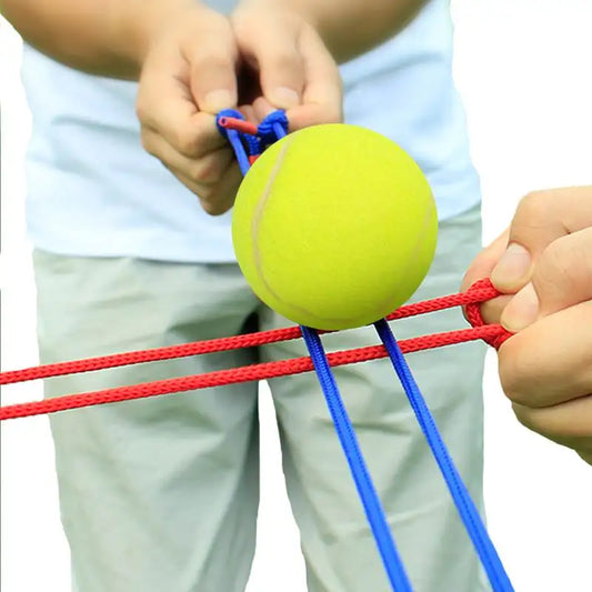 Teamwork Rope Track Game– Collaborative Ball Catch & Dribble Challenge