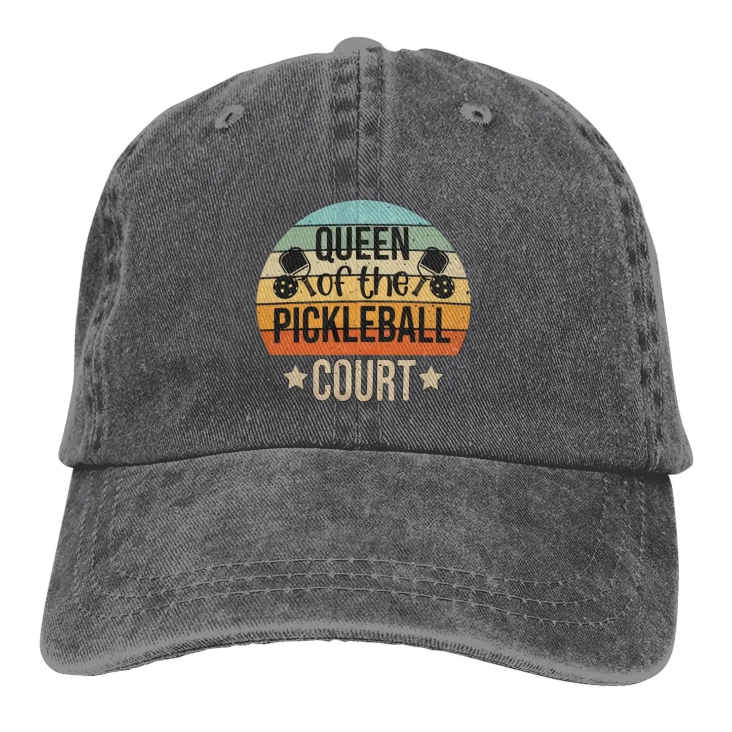 Queen of Pickleball Distressed Baseball Cap