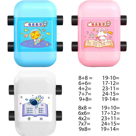 Double-Head Math Practice Stamp Digital Roller (Multiple Color Options)