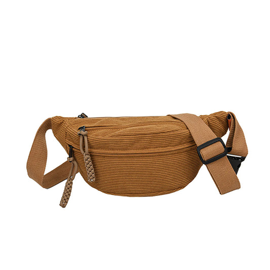 Banana Waist Casual Corduroy Belt Bag