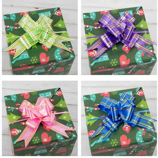 10/20Pcs Medium Size Pull Flower Bow knot Pull Bow Gift Ribbons Flower Wrappers for Birthday, Christmas, Party, Decoration