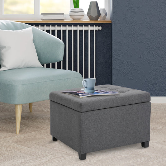 Polyester Linen Fabric Ottoman
