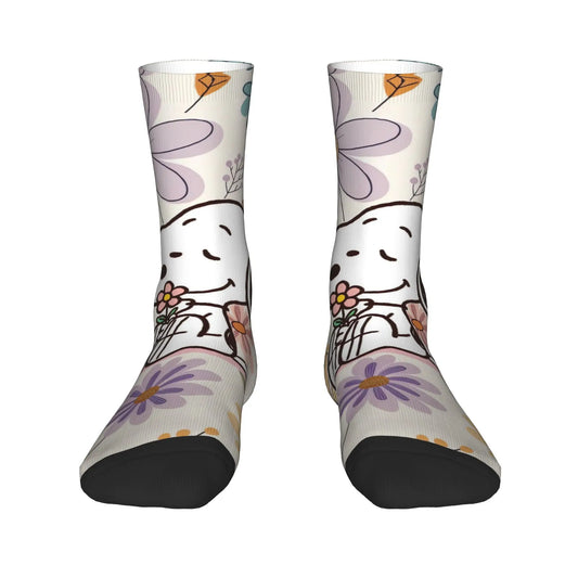 Snoopy Autumn Retro Couple Socks – Anti-Skid Design
