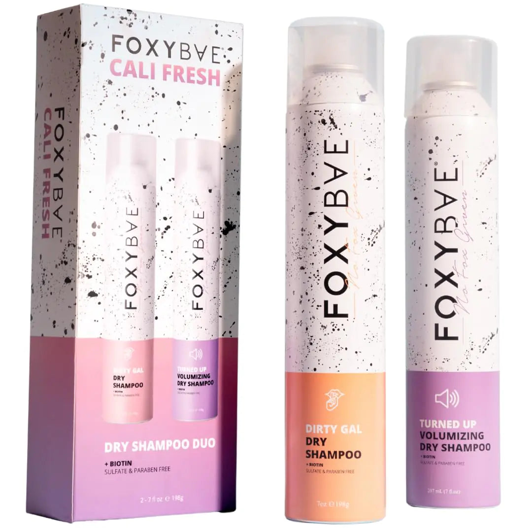 Foxy Bae Dry Shampoo Duo Kit - with Biotin for All Hair Types - 2 x 7 Fl Oz