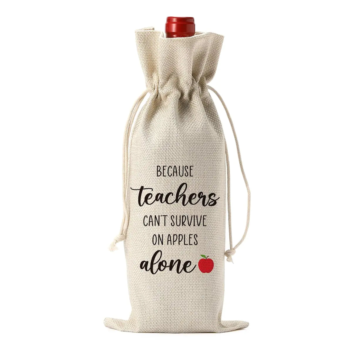 FBCCZEY Funny Teacher Gifts for Women Wine Bag Valentines Day Teacher Gifts Wine Bag Teacher Retirement Appreciation Birthday Gifts Wine Bottles Gifts Wine Bag for Teacher