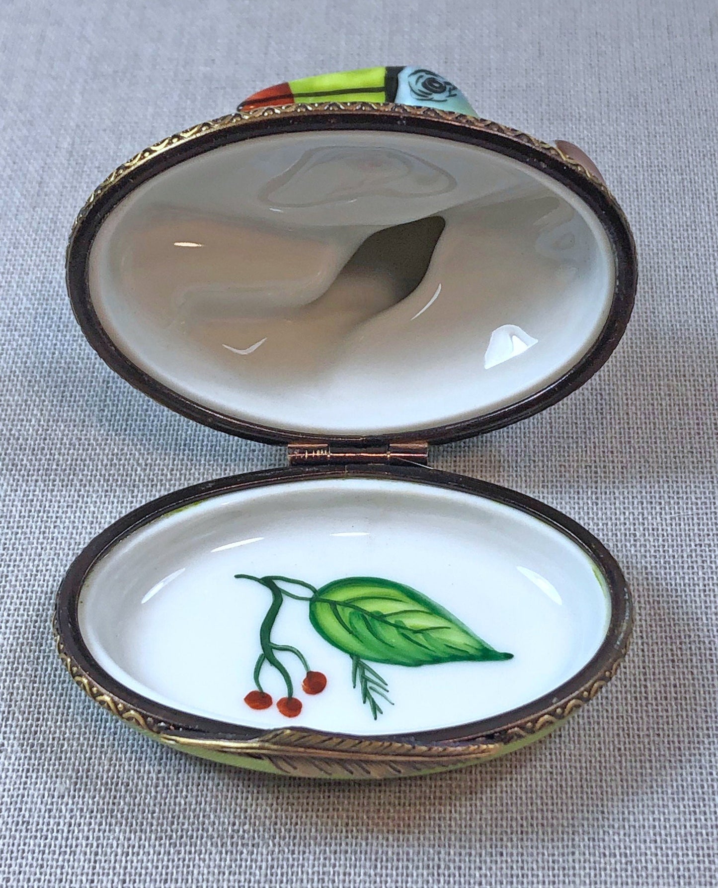 Vintage Hand-Painted Toucan Bird Limoges Trinket Box