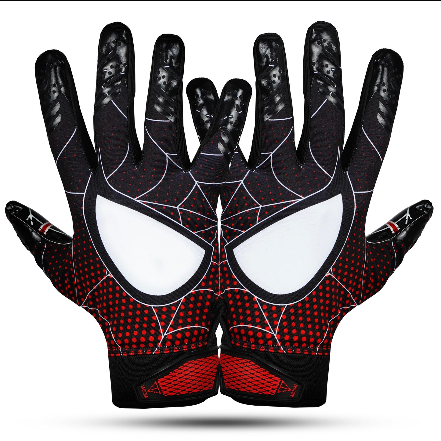 TAQCHA Football Gloves-Tacky Grip Skin Tight Adult Football Gloves-Enhanced Performance Football Gloves Men-Pro Elite Super Sticky Receiver Football Gloves-Adult Sizes (Small)