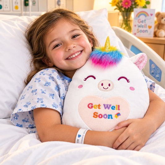 12" Get Well Soon Unicorn Plush Pillow