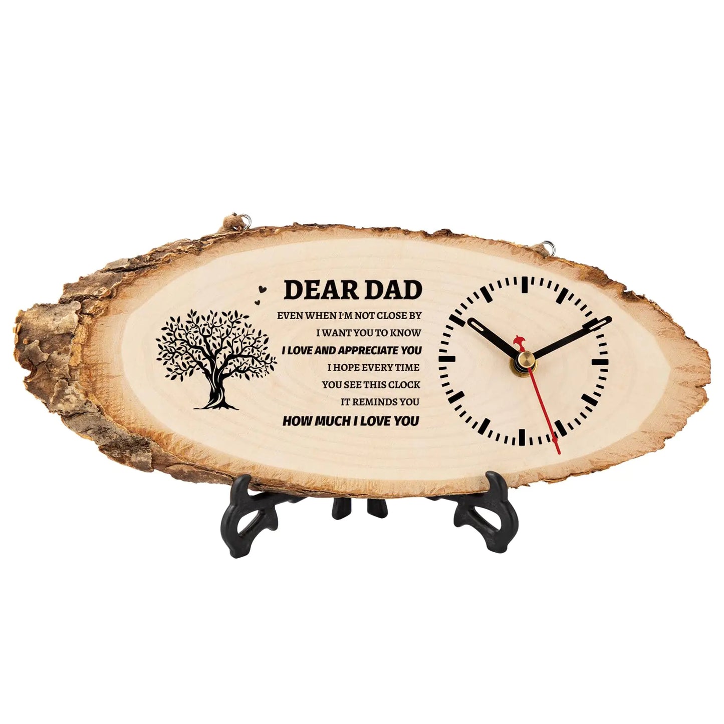 BeauGift Gifts for Dad Wooden Clock Dad Gifts from Daughter Son Dad Birthday Gift from Daughter Birthday Gifts for Dad Who Wants Nothing Gifts for Dad from Daughter to My Dad Gifts