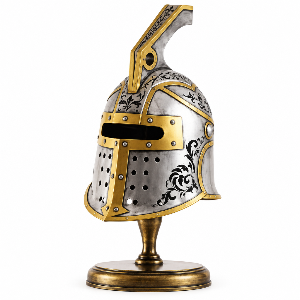 Crusader Roman Knight Armor Helmet Decorative Piece