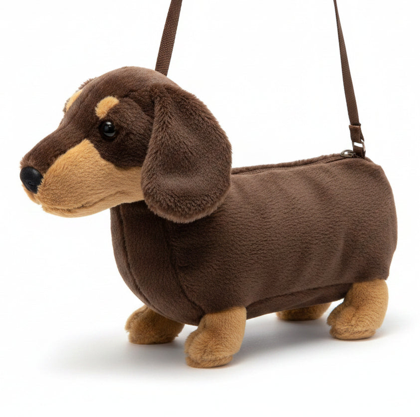 Plush Dachshund and West Highland Crossbody Bag